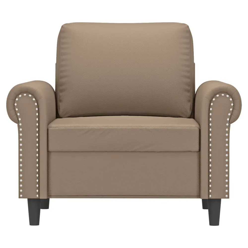 Poltrona 60 cm couro artificial cappuccino com Dimensões Ajustáveis