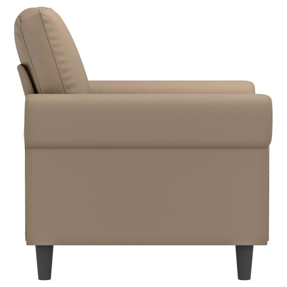 Poltrona 60 cm couro artificial cappuccino com Dimensões Ajustáveis