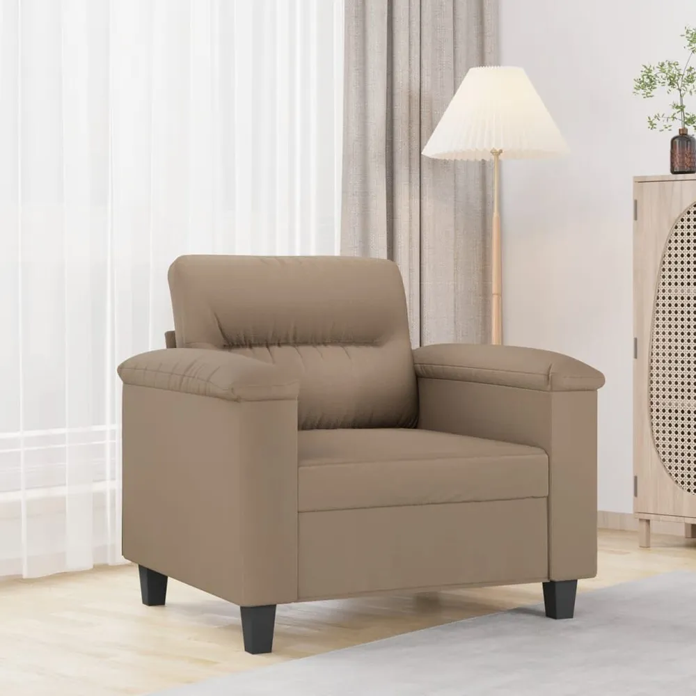 Poltrona 60 cm couro artificial cappuccino com Fixação Magnética