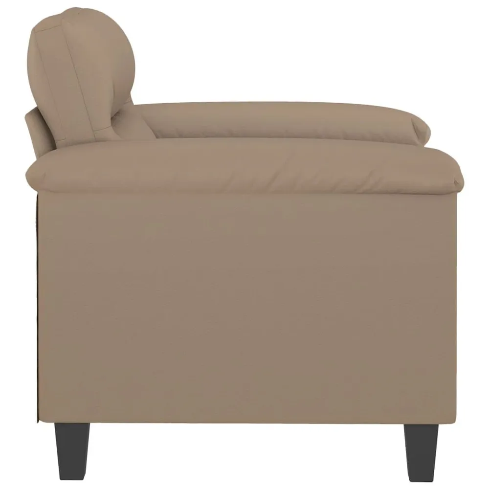 Poltrona 60 cm couro artificial cappuccino com Fixação Magnética