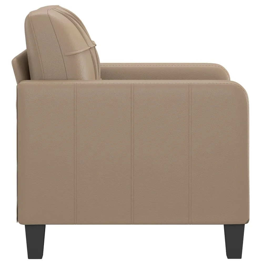 Poltrona 60 cm couro artificial cappuccino com 6 Ganchos Incluídos