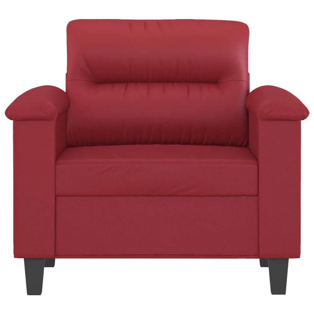 Poltrona 60 cm couro artificial vermelho tinto - Compatibilidade Garantida