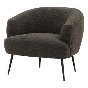 Poltrona DERRY AC 1NOS 70x79x69 Cinzaescuro em Cinza Carvão