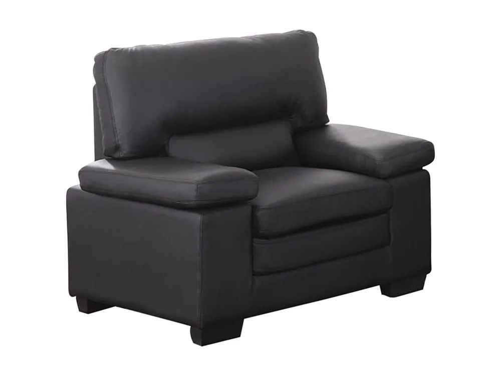Poltrona em pele de búfalo Preto estilo design - MIMAS | Fácil Limpeza |