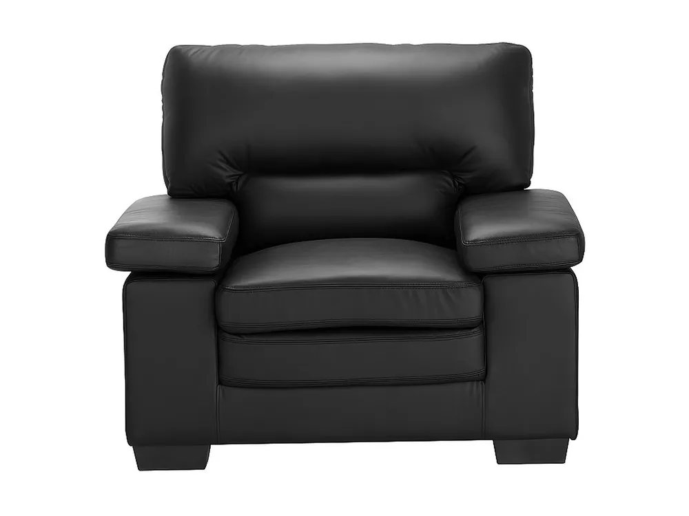 Poltrona em pele de búfalo Preto estilo design - MIMAS | Fácil Limpeza |