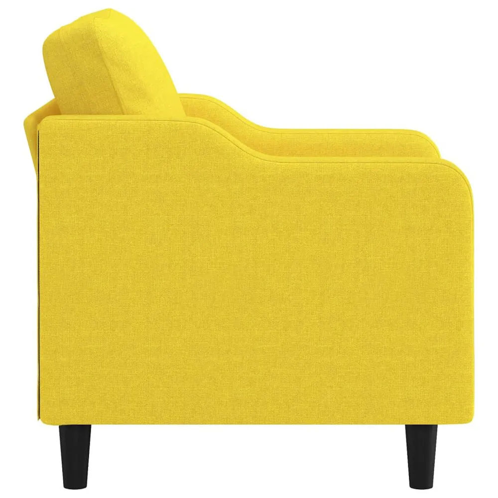 Poltrona 60 cm tecido amarelo-claro (Kit Completo)