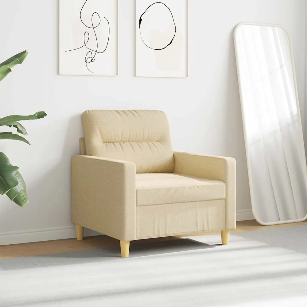 Poltrona 60 cm tecido cor creme com Fixação Magnética