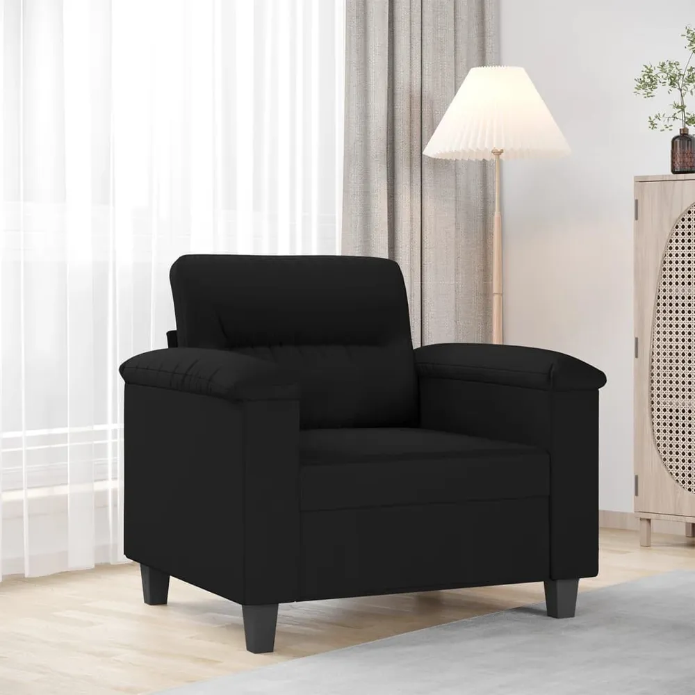 Poltrona 60 cm tecido de microfibra preto com Certificação de Seguranç