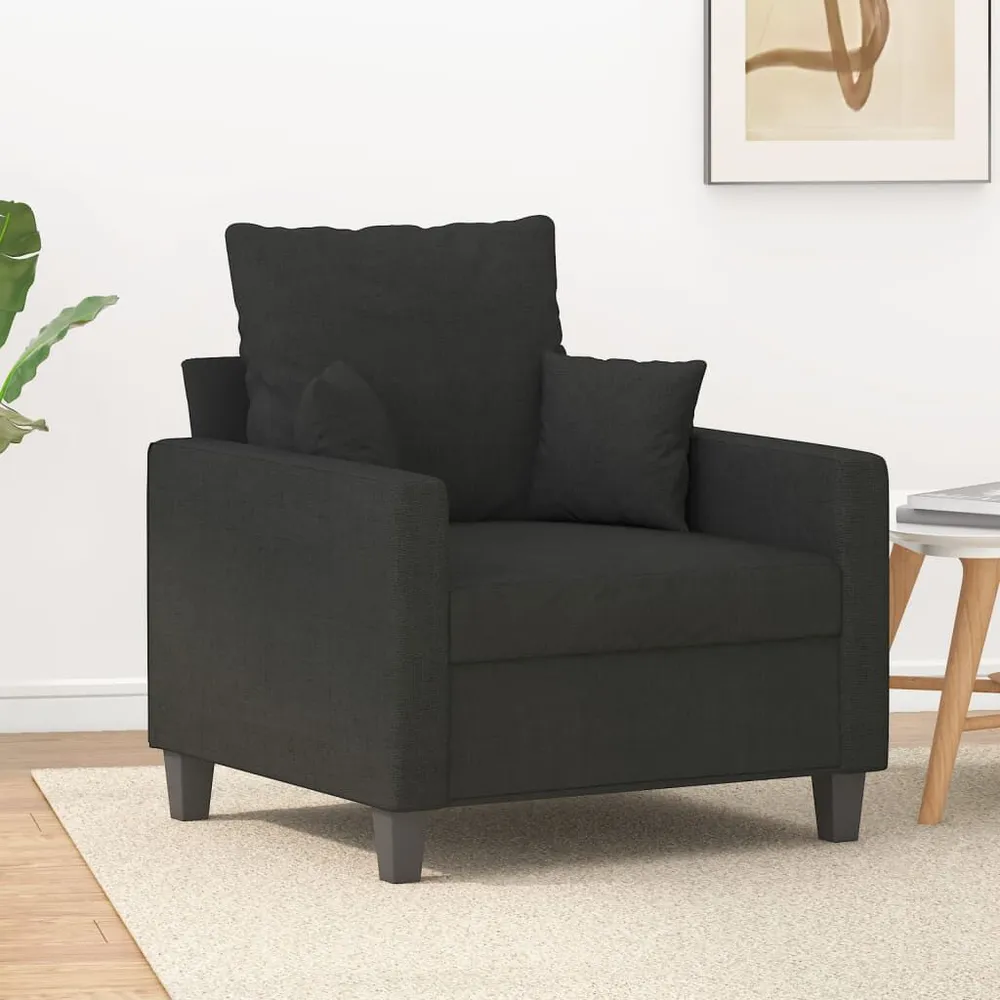 Poltrona 60 cm tecido preto com Dimensões Ajustáveis