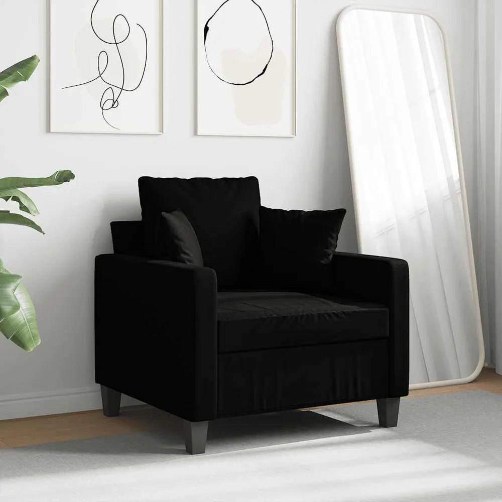 Poltrona 60 cm tecido preto com Dimensões Ajustáveis