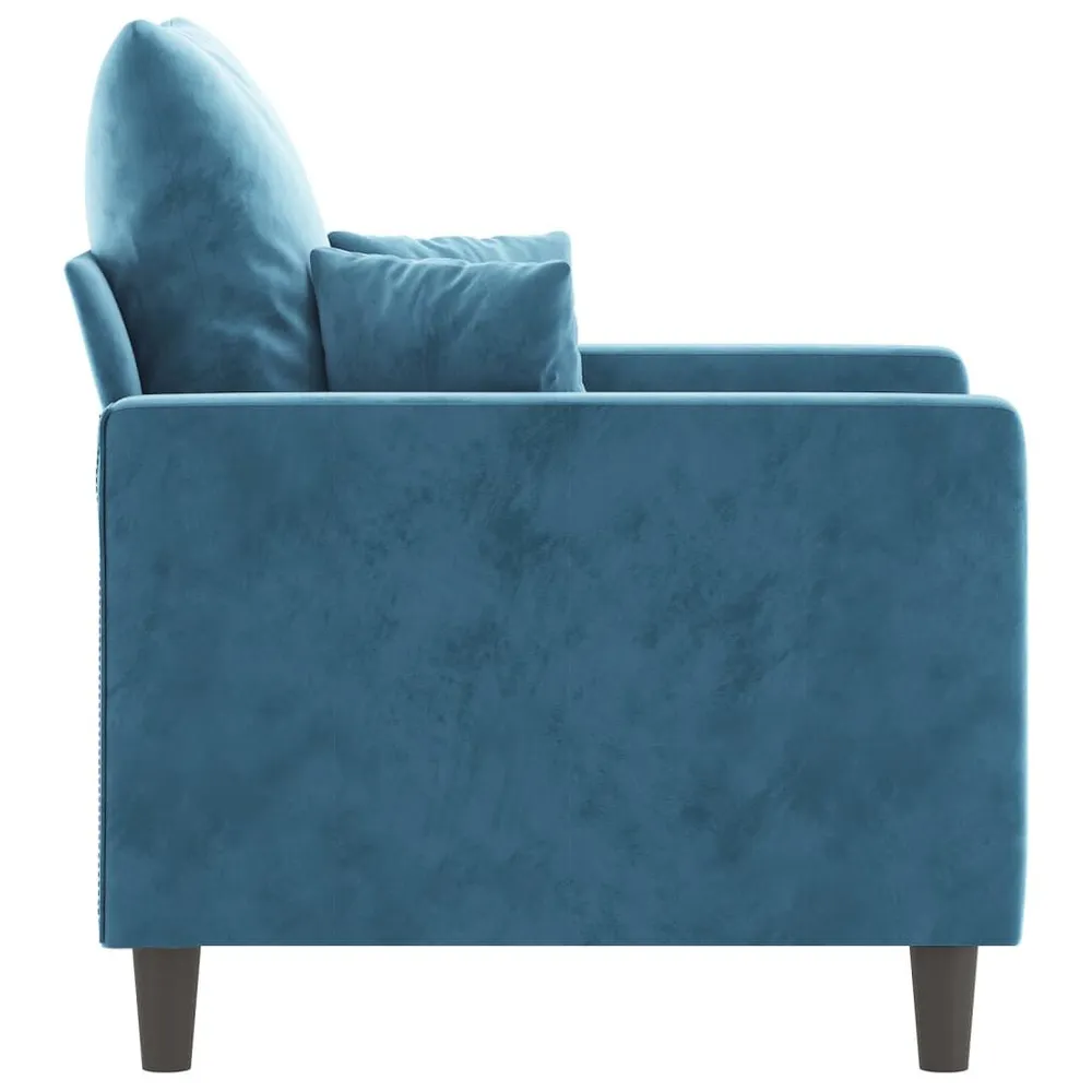 Poltrona 60 cm veludo azul (Kit Completo)