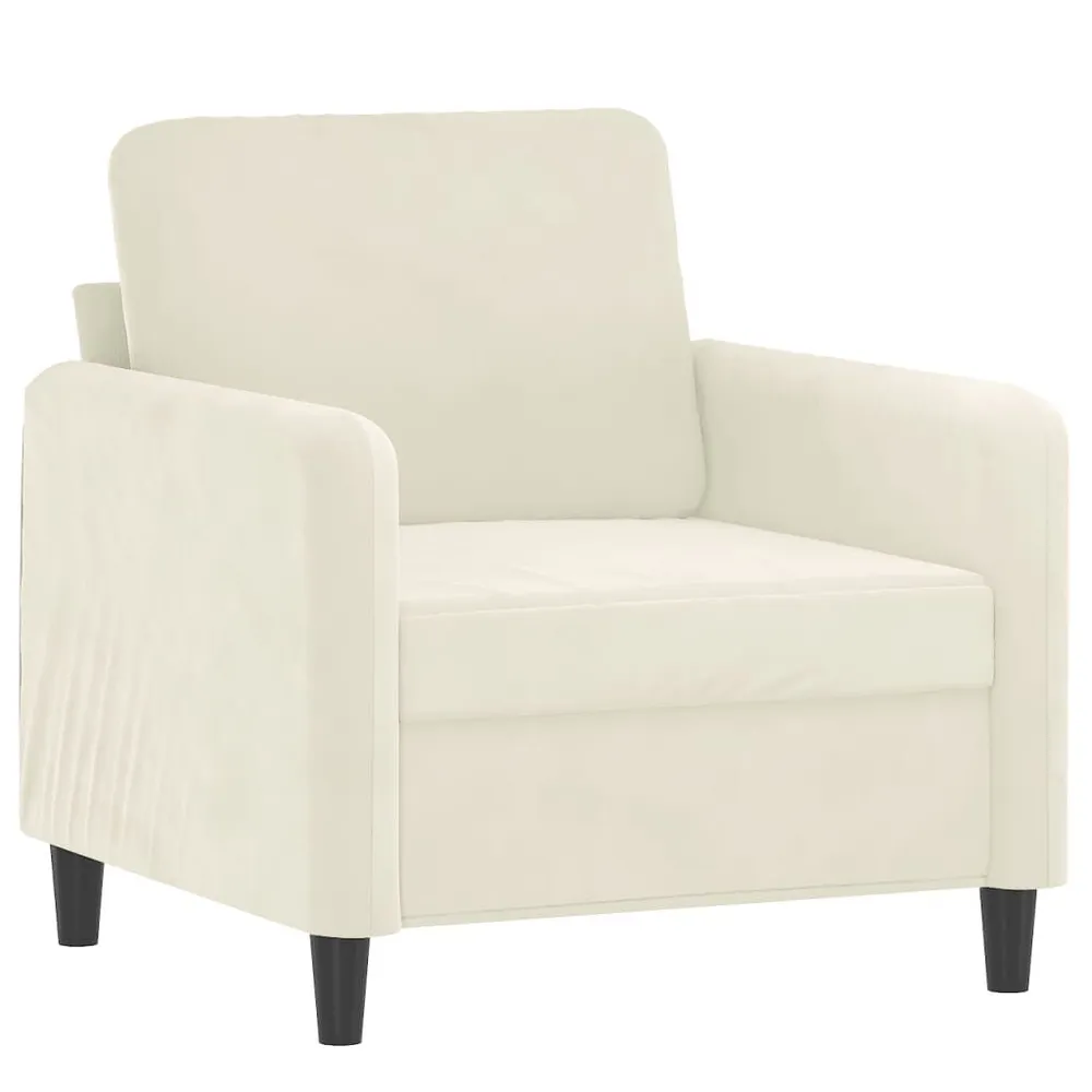 Poltrona 60 cm veludo cor creme com Certificação de Seguranç