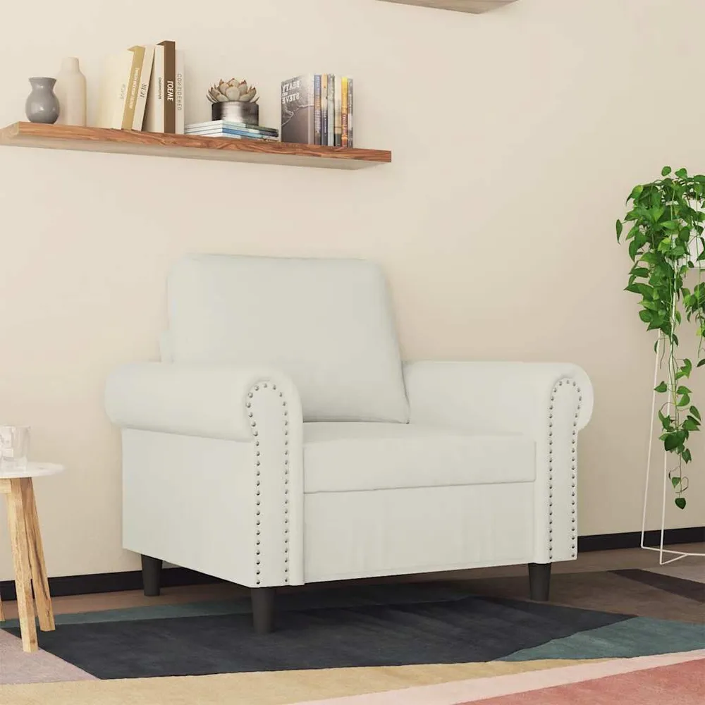 Poltrona 60 cm veludo cor creme (Kit Completo)