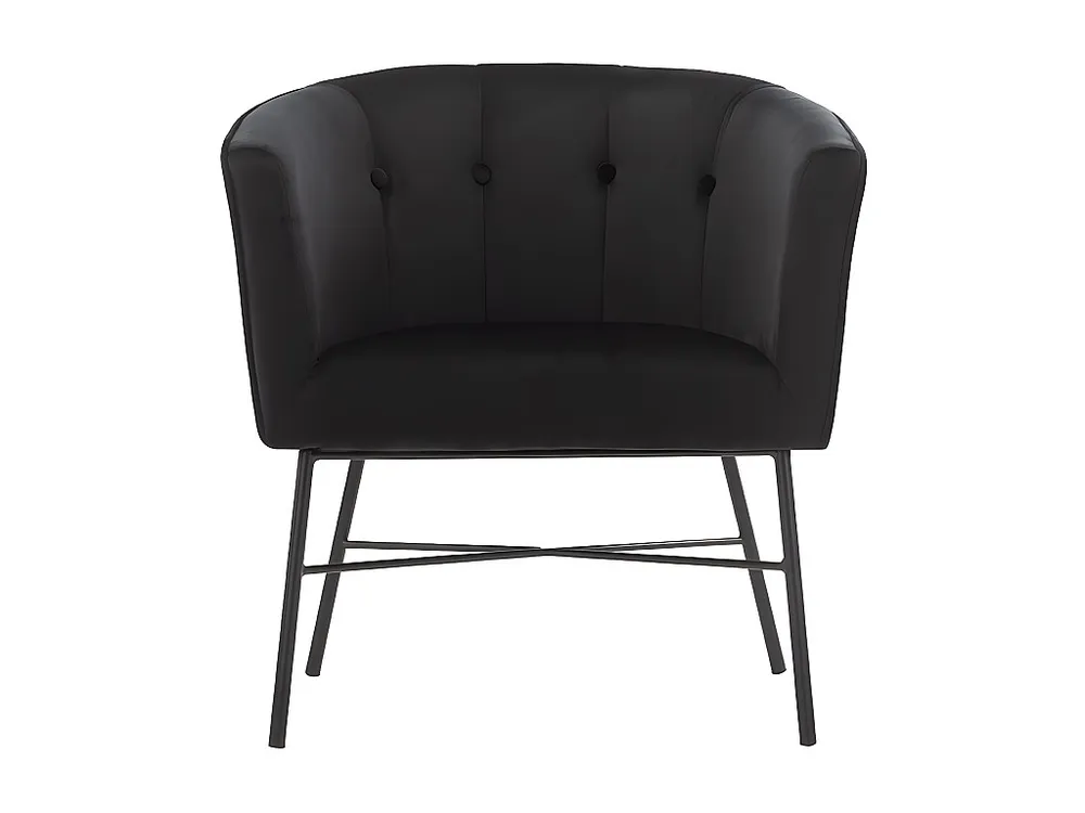 Poltrona em veludo Preto acolchoado estilo cabriolet - FAKART para Organização