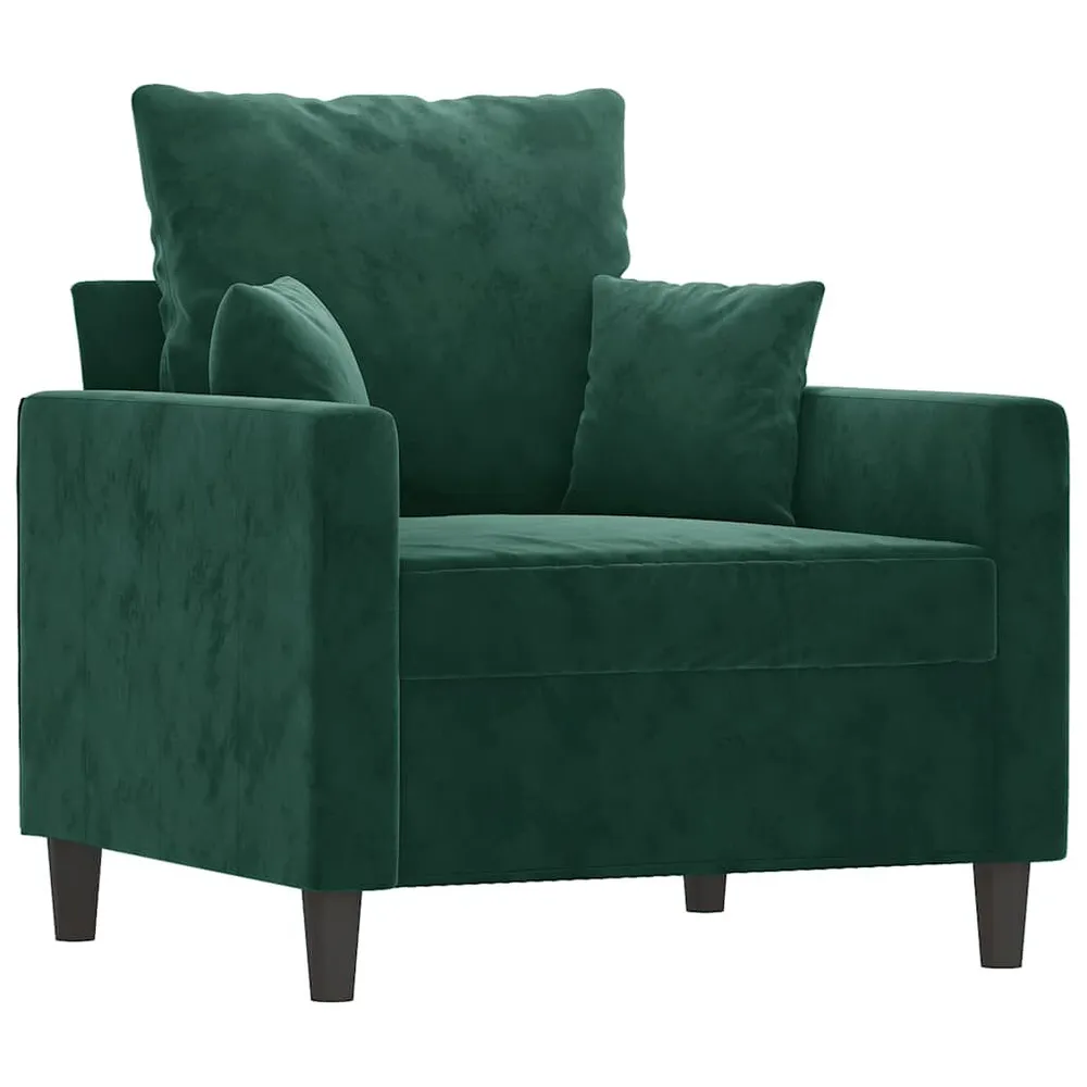 Poltrona 60 cm veludo verde-escuro com Fixação Magnética