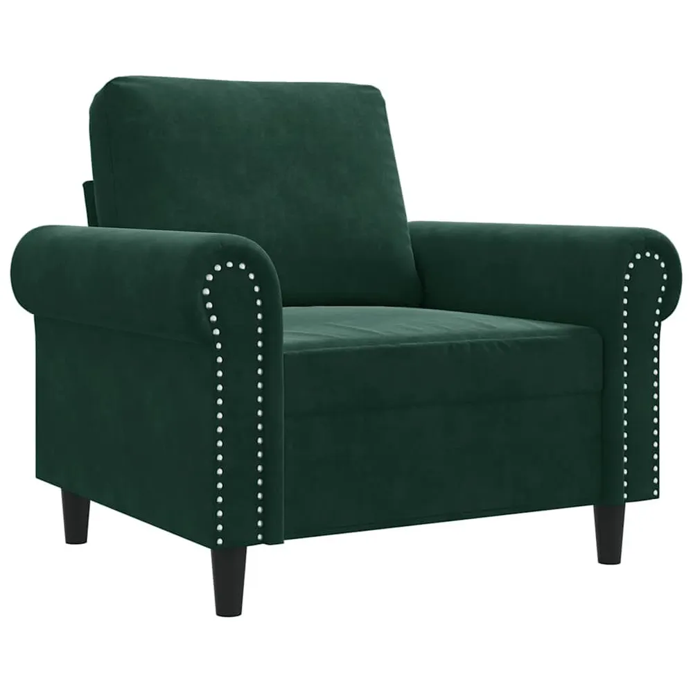 Poltrona 60 cm veludo verde-escuro - Compatibilidade Garantida