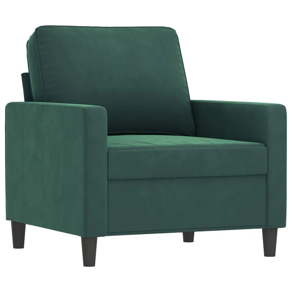 Prateleira Ajustável 3 pcs conjunto de sofás com almofadas veludo verde-escuro