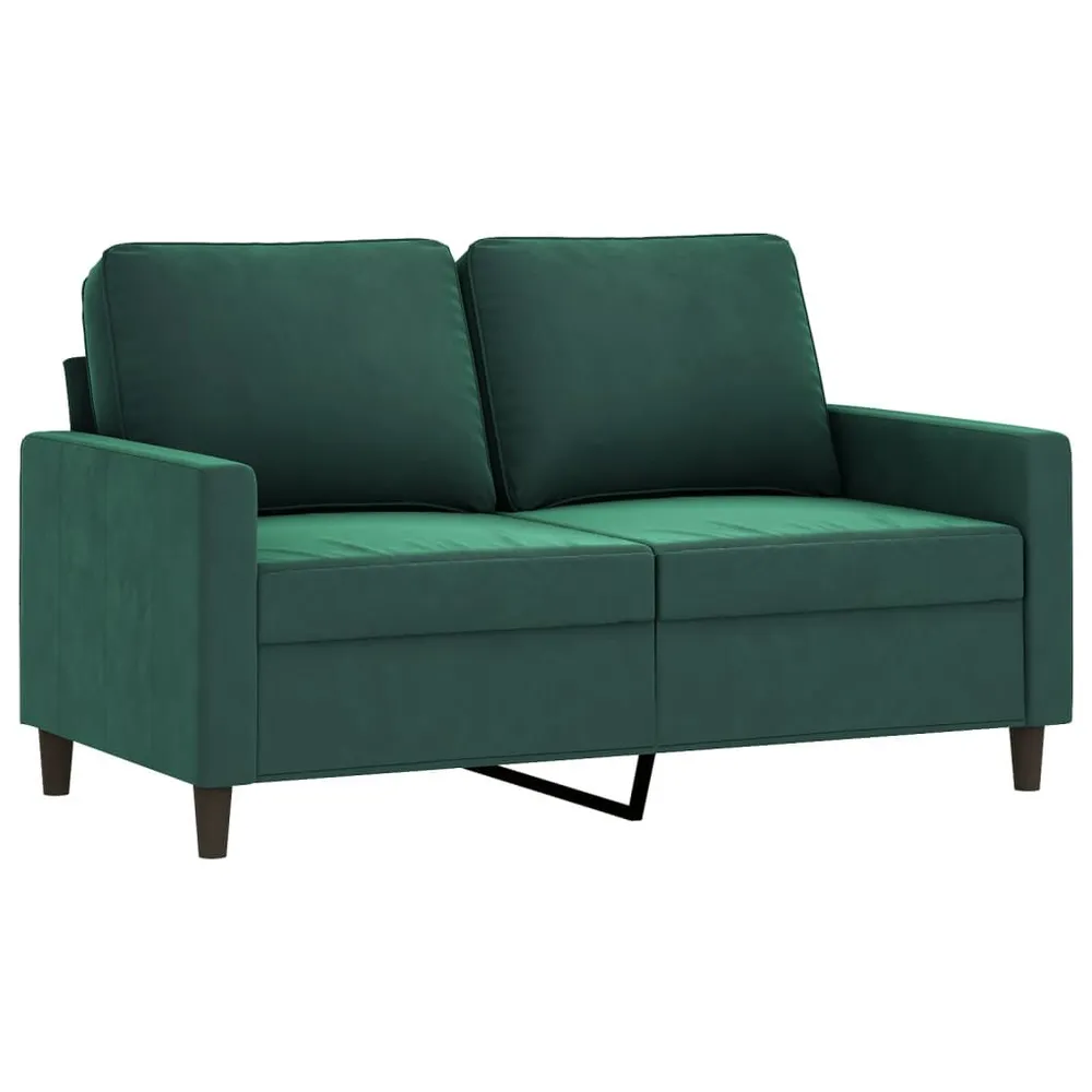 Prateleira Ajustável 3 pcs conjunto de sofás com almofadas veludo verde-escuro