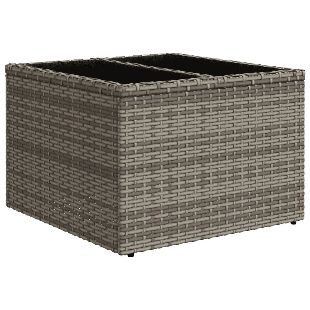 Prateleira Ajustável 6 pcs conjunto sofás de jardim com almofadões vime cinzento