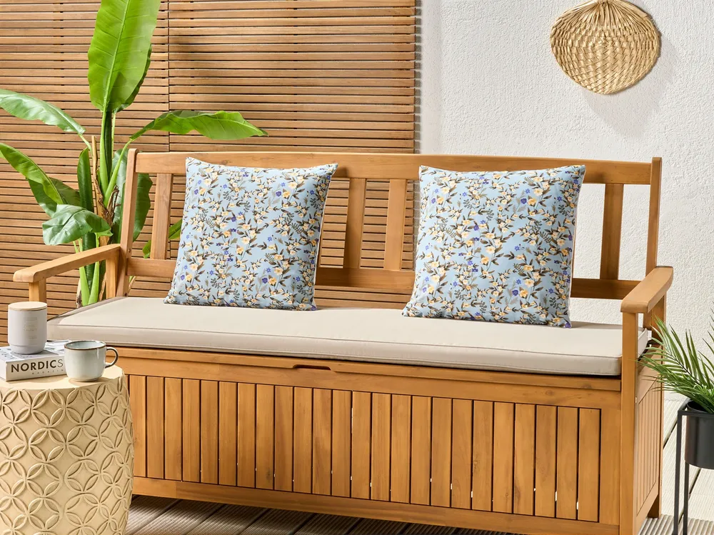Premium para RV Almofada de assento em tecido taupe 148 x 45 cm SOVANA