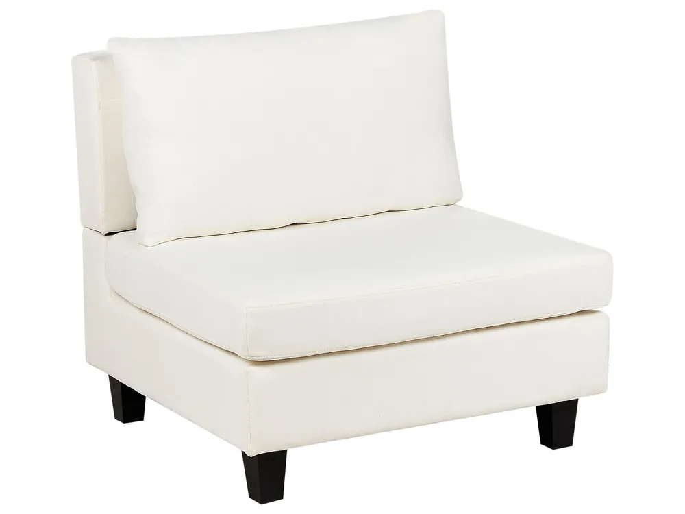 Premium para RV Módulo de cadeira de 1 lugar em tecido branco-creme UNSTAD