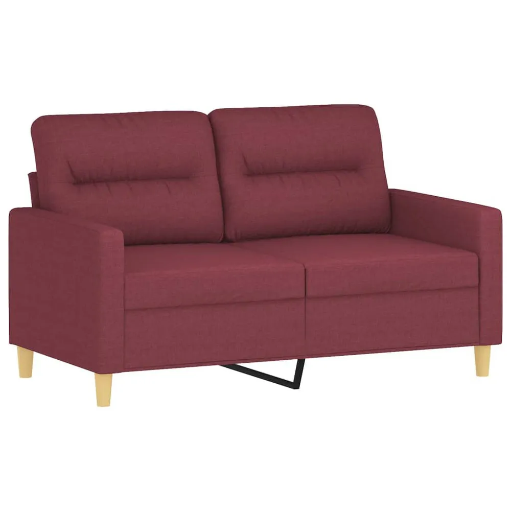 Premium para RV 2 pcs conjunto de sofás com almofadas tecido vermelho-tinto