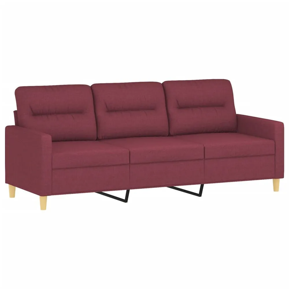 Premium para RV 2 pcs conjunto de sofás com almofadas tecido vermelho-tinto