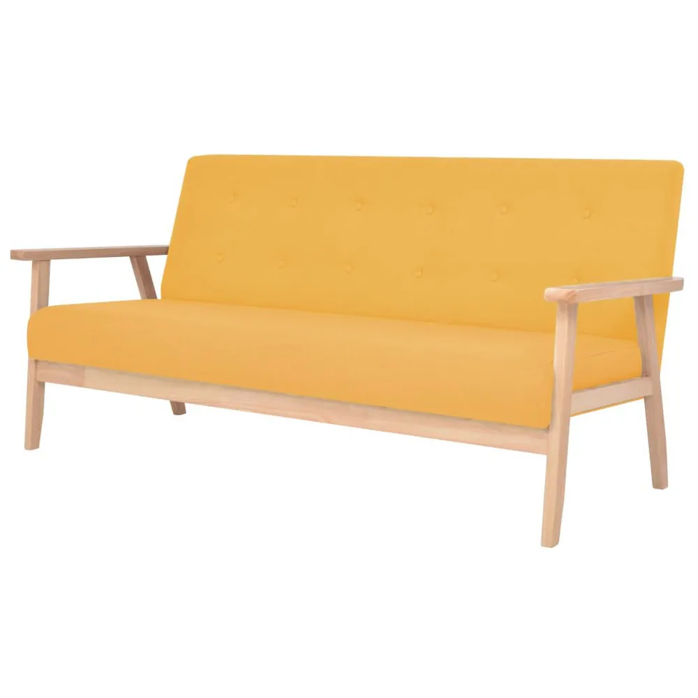 Premium para RV 3 pcs conjunto de sofás tecido amarelo