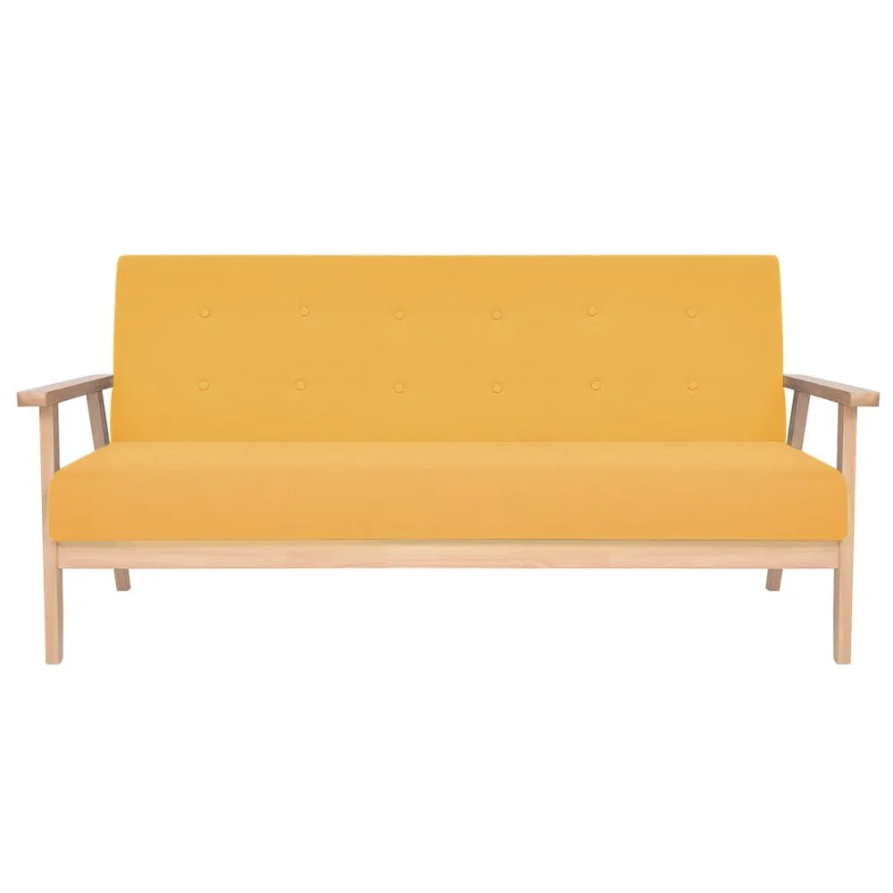Premium para RV 3 pcs conjunto de sofás tecido amarelo