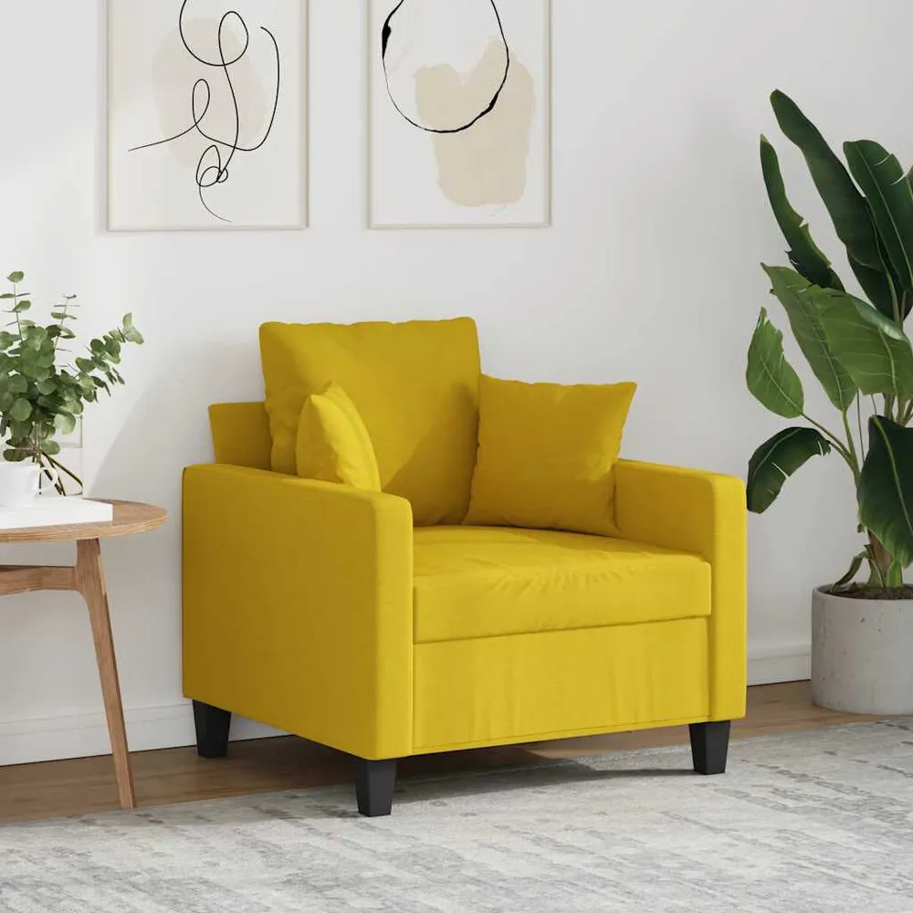 Premium para RV Poltrona 60 cm tecido amarelo-claro