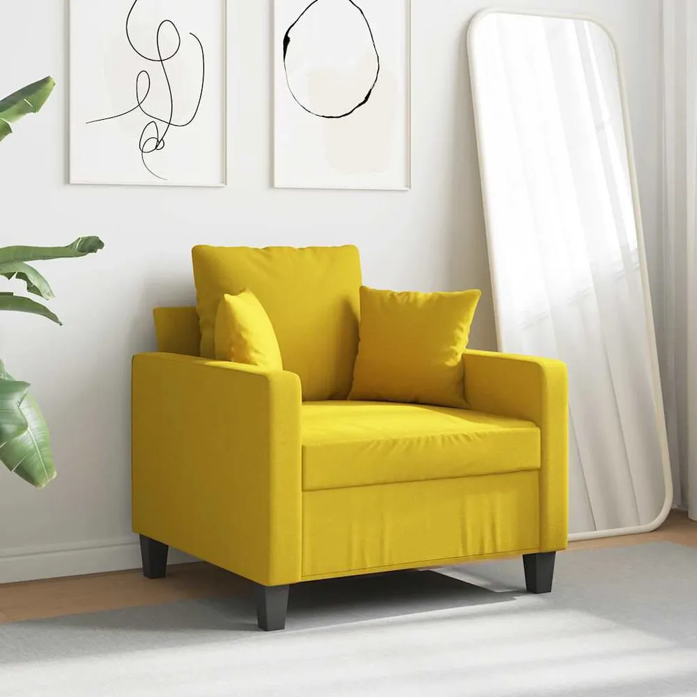 Premium para RV Poltrona 60 cm tecido amarelo-claro