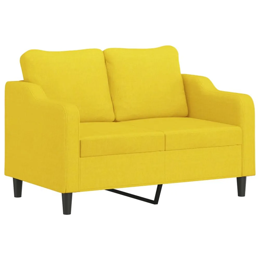 Resistente para Viagem 3 pcs conjunto de sofás com almofadões tecido amarelo-claro
