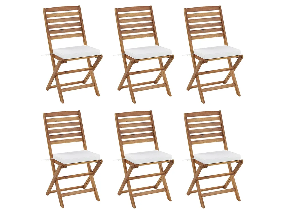Suporte para Tablet Conjunto de 6 almofadas para cadeira brancas TOLVE