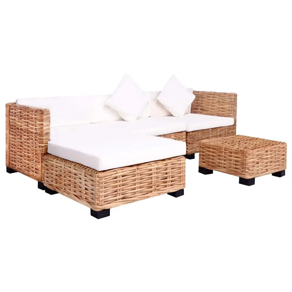 Tapete Antiderrapante Conjunto de sofás 14 pcs vime genuíno