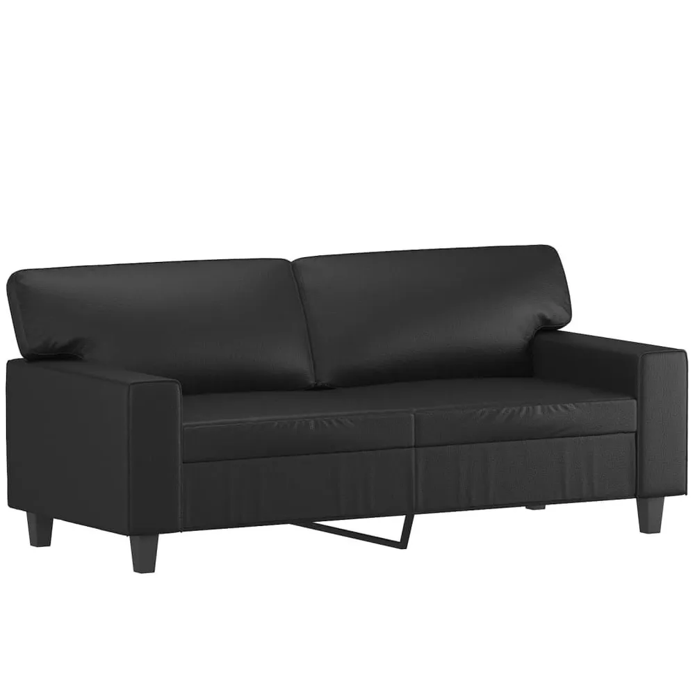 Tapete Antiderrapante 3 pcs conjunto de sofás couro artificial preto