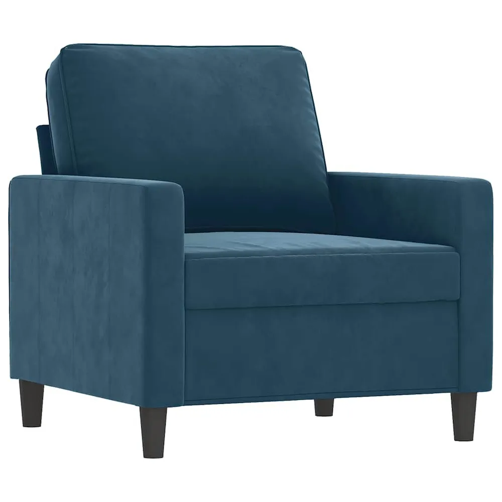Tapete Antiderrapante Poltrona 60 cm veludo azul