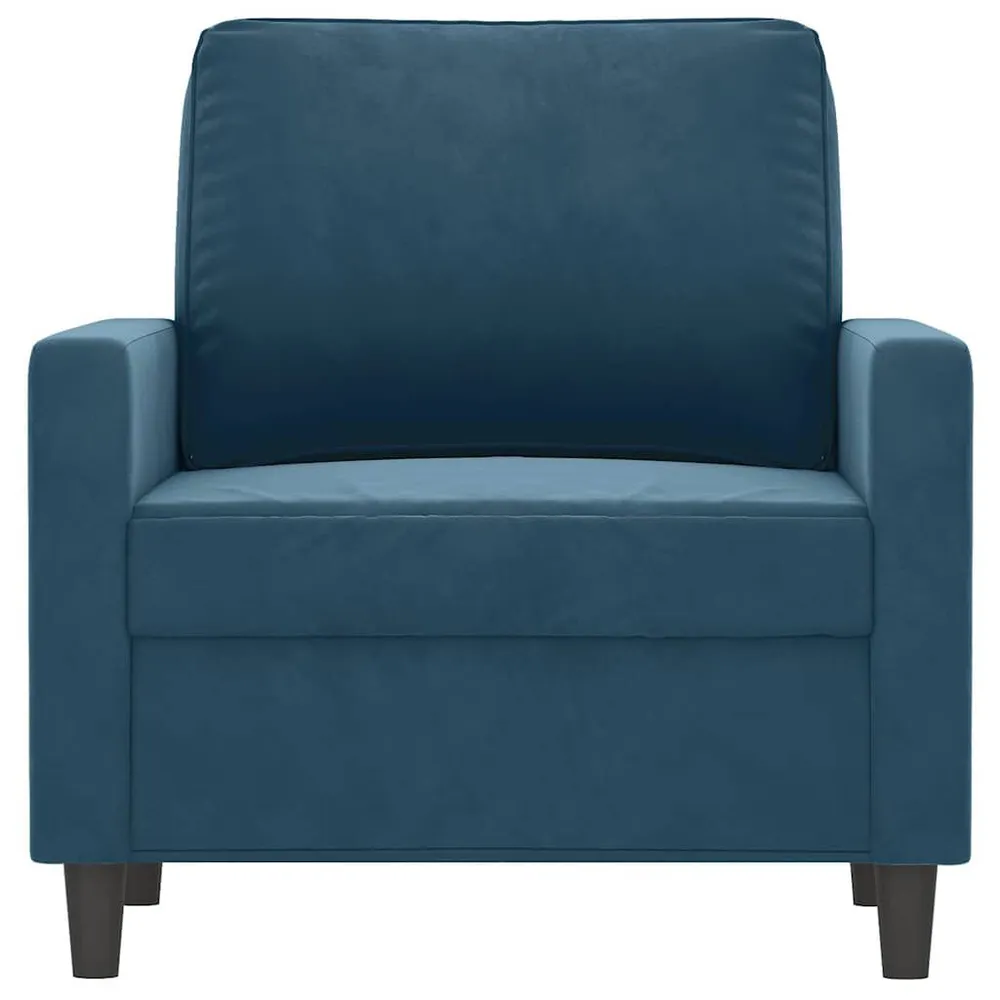 Tapete Antiderrapante Poltrona 60 cm veludo azul