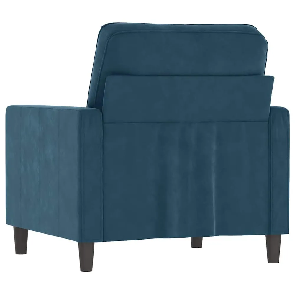 Tapete Antiderrapante Poltrona 60 cm veludo azul