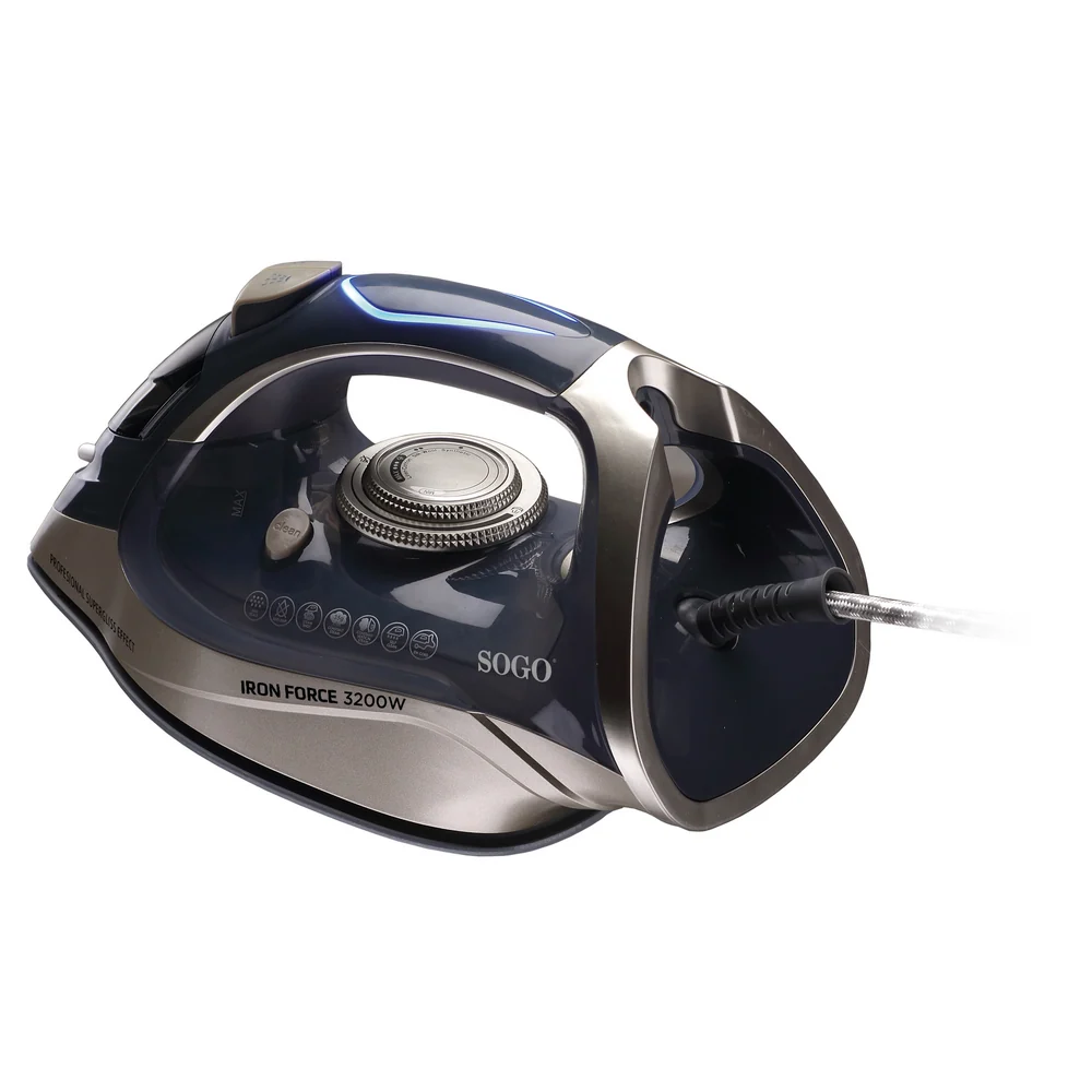Alta Performance Ferro Engomar Sogo PLASS6395 | 3200W, Vapor contínuo 50g/min, cerâmica