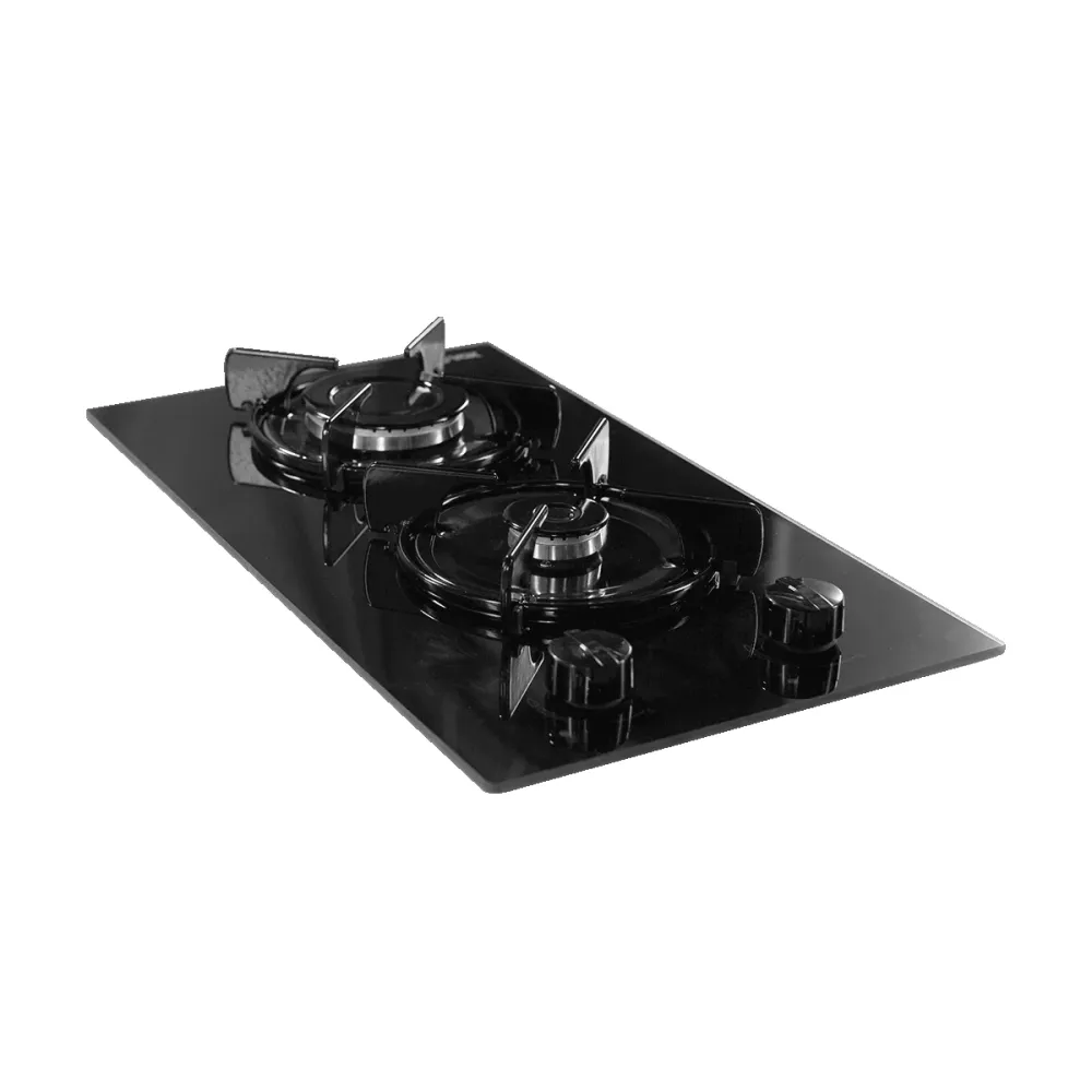 Coletor de Escape Placa Gás Vox EBC200GB | 2 Zonas, GasOnGlass, Preto