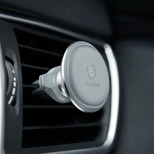 Suporte para Carro Baseus Magnetic Air Vent - Branco (Modelo Reforçado)