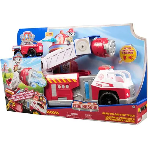 Carro de Bombeiros Paw Patrol- Fire Rescue Sofisticado - Spin Master com Chave de Seguranç