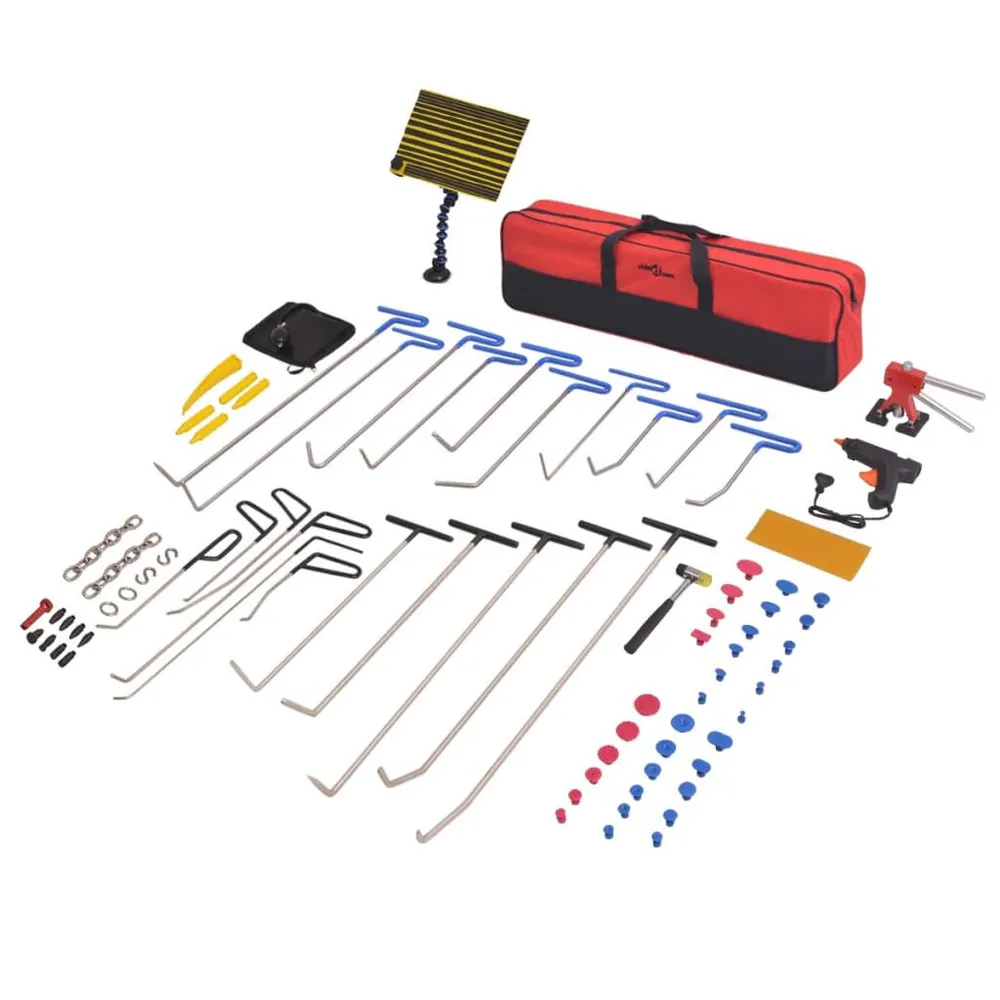 Conjunto reparação de mossas sem repintura 87 pcs ço inoxidável - Encaixe Perfeito