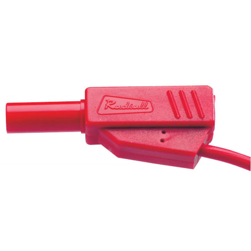 Cabo De Ligação Banana Com Seguranç Radial 100 Cm Vermelho