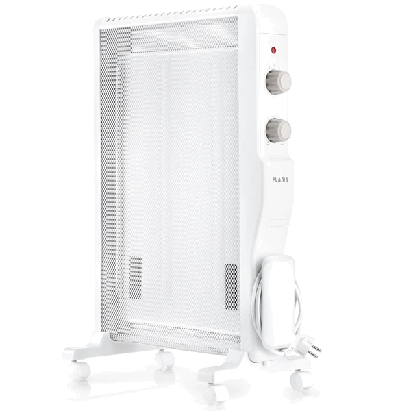 Radiador Mica FLAMA 2331fl | 1500W, IP24, Termóstato regulável