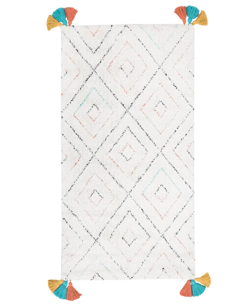 OEM Original Tapete de algodão branco 80 x 150 cm KARTAL