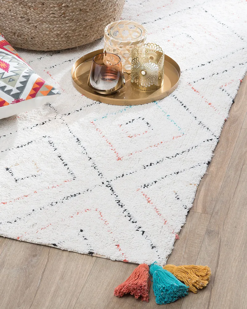 OEM Original Tapete de algodão branco 80 x 150 cm KARTAL