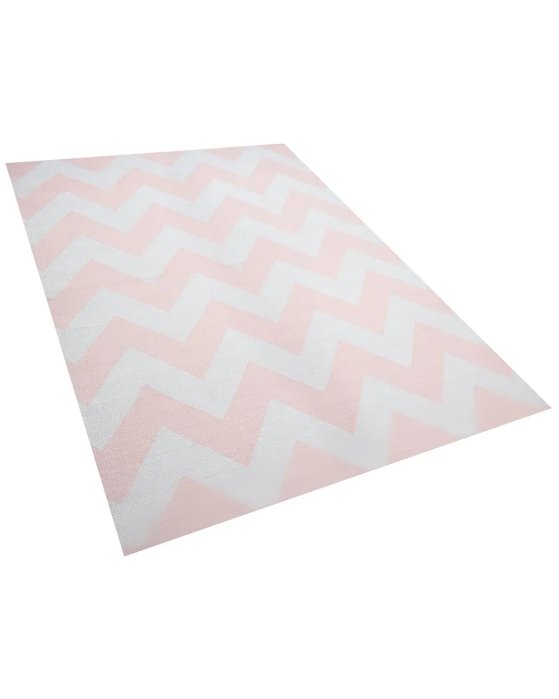 Acessório de Armazenamento Externo Tapete de área branco e rosa 160 x 230 cm KONARLI