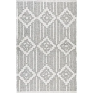 Acessório de Viagem Tapete de exterior branco e cinzento 140 x 200 cm TABIAT