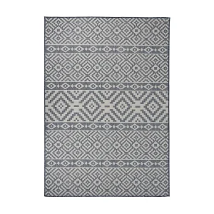 Acessório de Viagem Tapete de tecido plano para exterior 160x230 cm riscas azuis